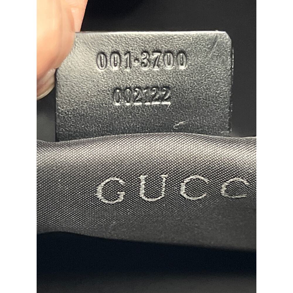 Gucci Black Nylon Microguccissima Top Handle Crossbody Bag 001 3700 Travel - Picture 9 of 16